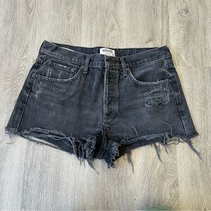 Agolde Women's Frayed Black Jean Shorts size 29 EUC